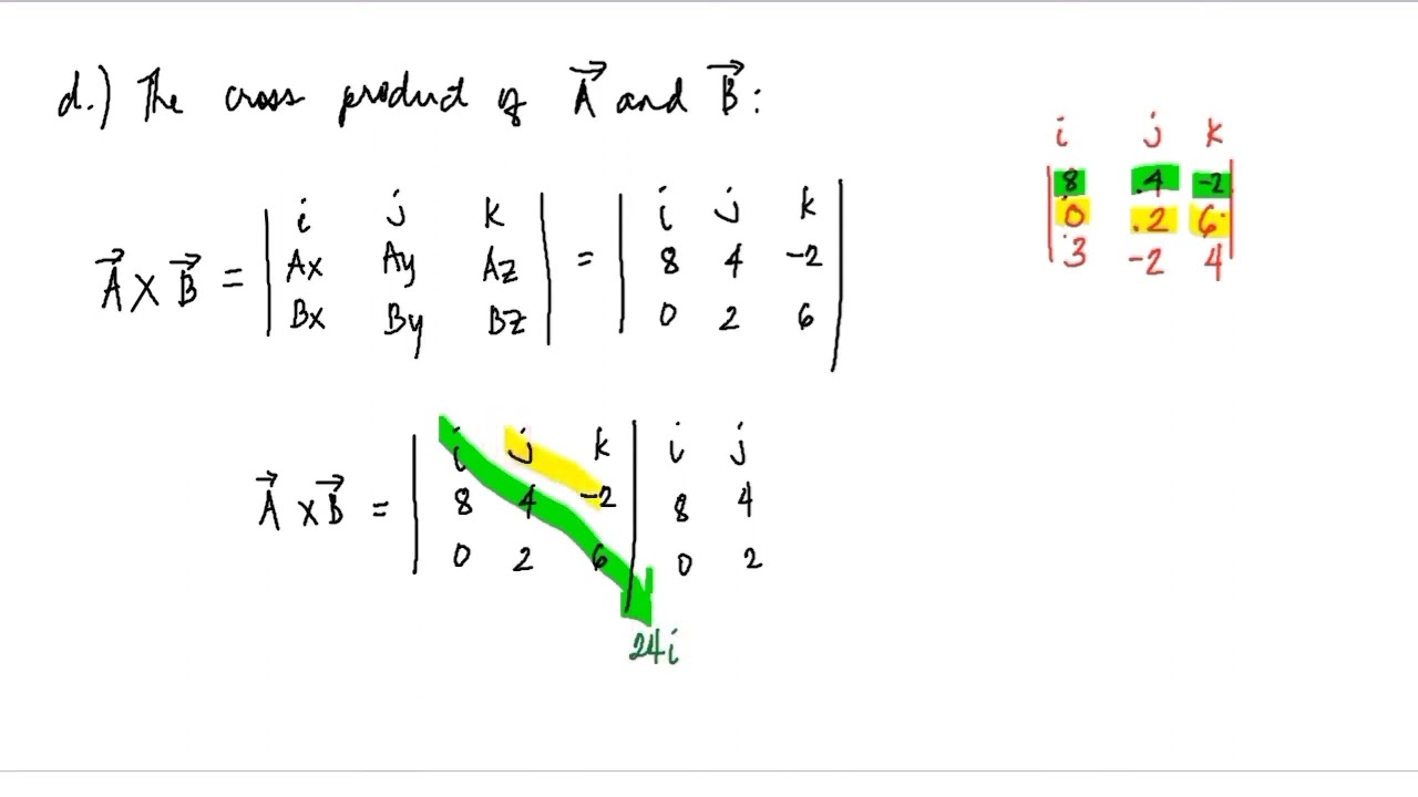 Problem on Vector Operations with Calculator Techniques