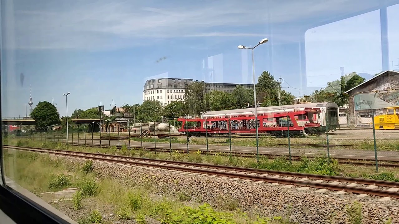 Travelling by rail in Berlin, Germany - outskirts to city