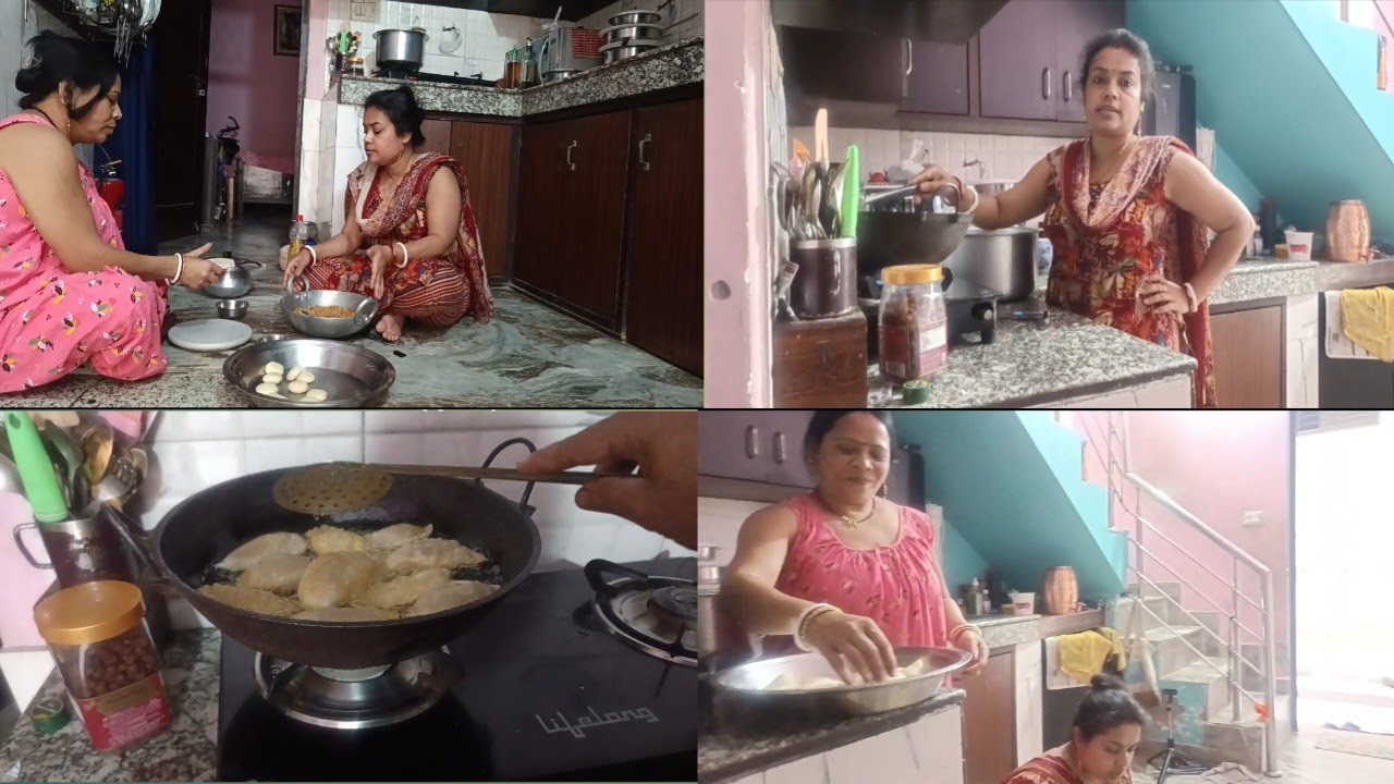 আজ দুই বান্ধবী মিলে গুঁজিয়া বানিয়েছি #apursansar #dalibolag 