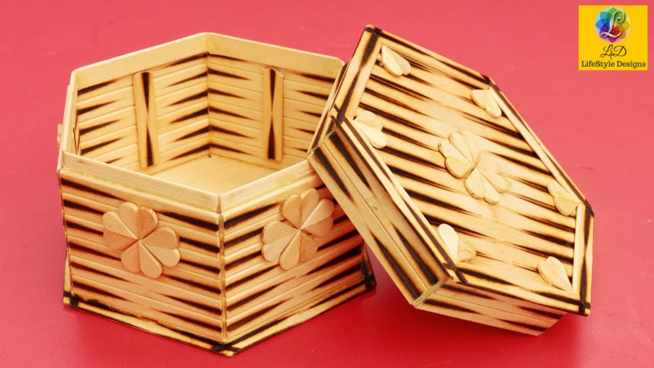 DIY Jewellery Box made from Popsicle Sticks | Unique Decoration with Soldering Iron | Storage Box
