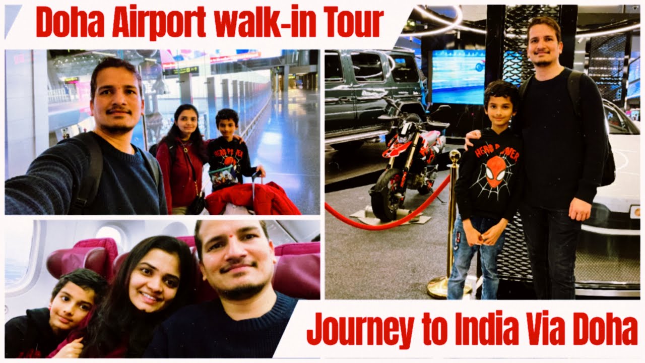 Travel to India from Ireland via Doha a Kannada Travel Vlog | Qatar Doha Airport Walking Tour