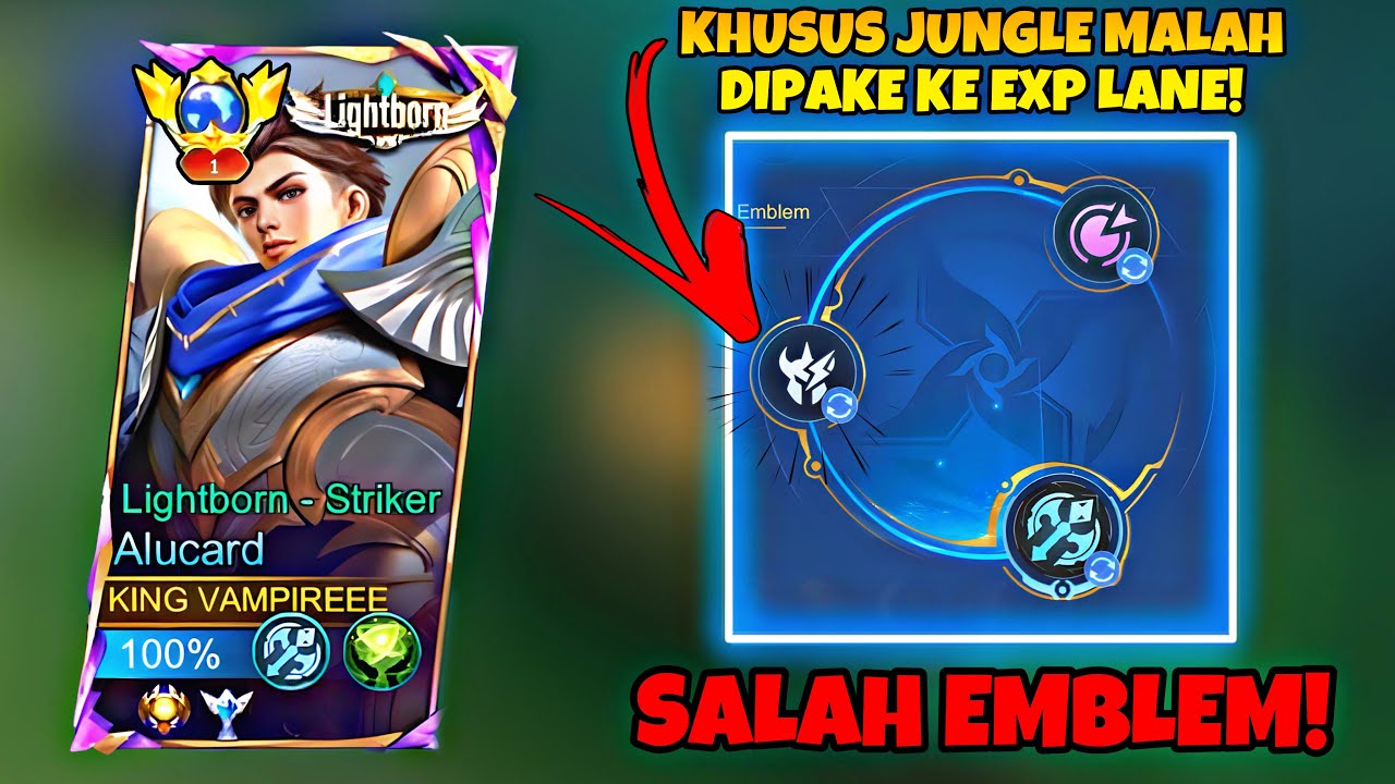 ALUCARD EXP SALAH EMBLEM NO DAMAGE?! | CARA ATASI KESALAHAN EMBLEM ALUCARD EXP