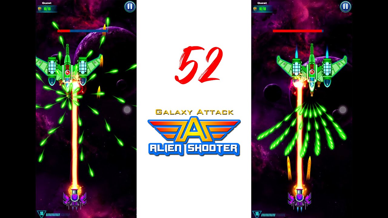 WALKTHROUGH Level 52 Alien Shooter [Campaign] Galaxy Attack: Best Arcade Shoot up Game Mobile