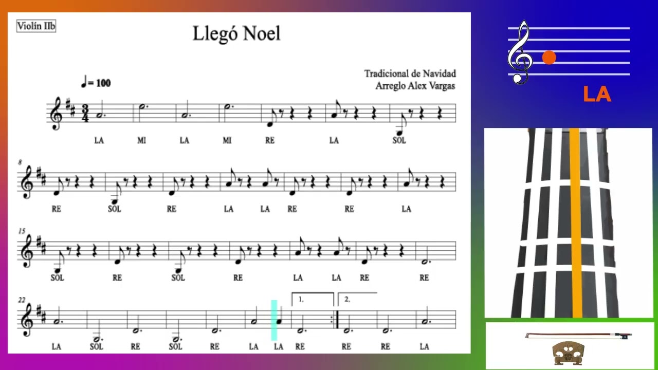 Llegó Noel tutorial violin 2b Orquesta SIEB