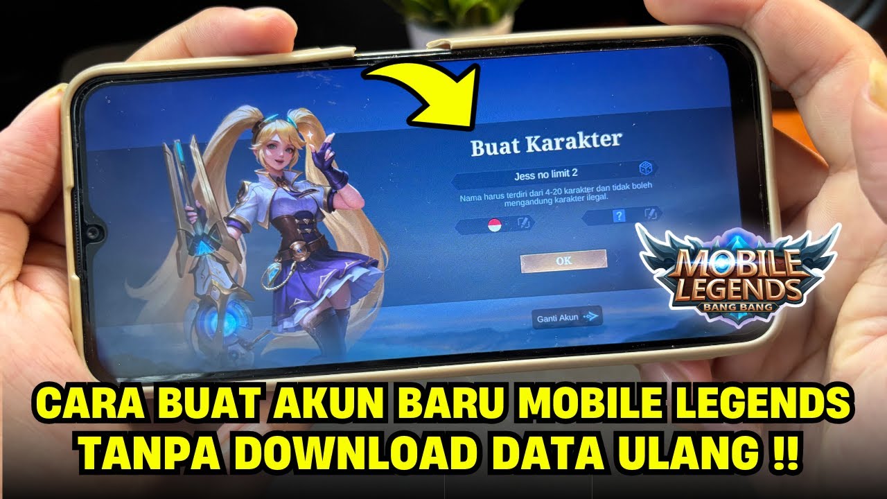 Cara Buat Akun Baru Mobile Legends | Tanpa Download Data Ulang
