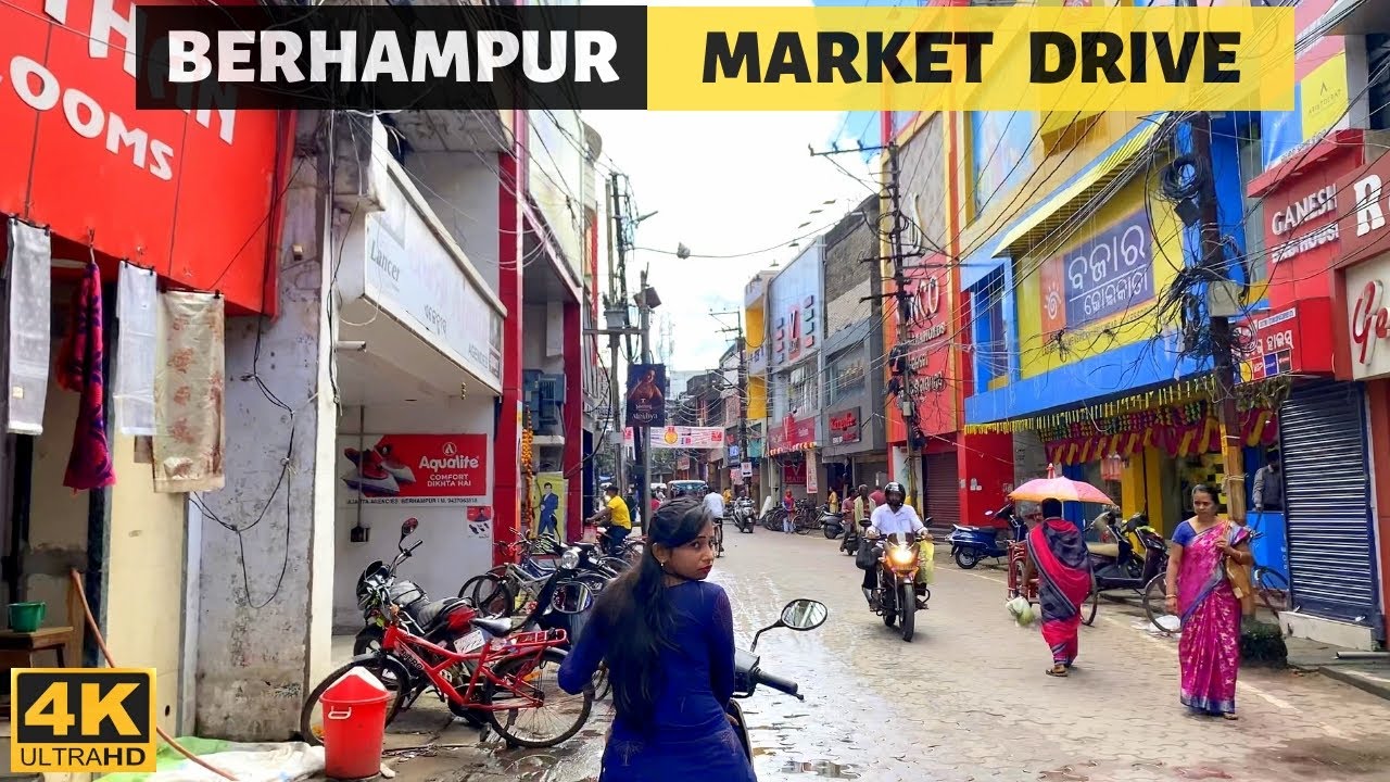 Berhampur: [4K] Market Drive | Bada Bazar | Hanuman Bazar | Giri Market | Khaspa Street | Annapurna