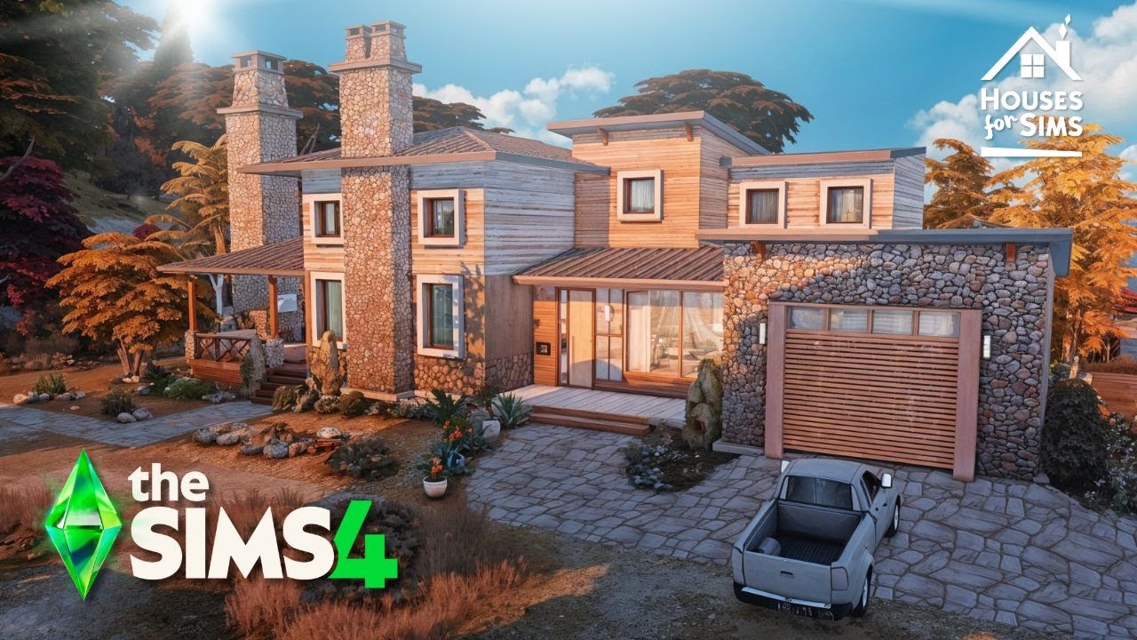 LUXURIOUS RUSTIC HOUSE - THE SIMS 4 - STOPMOTION - No CC