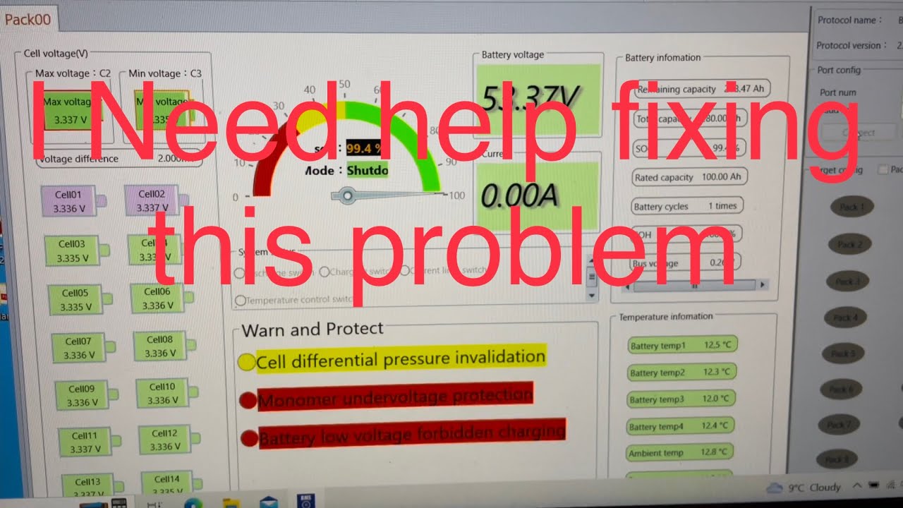 Seplos BMS lifepo4 16s problem faulty BMS