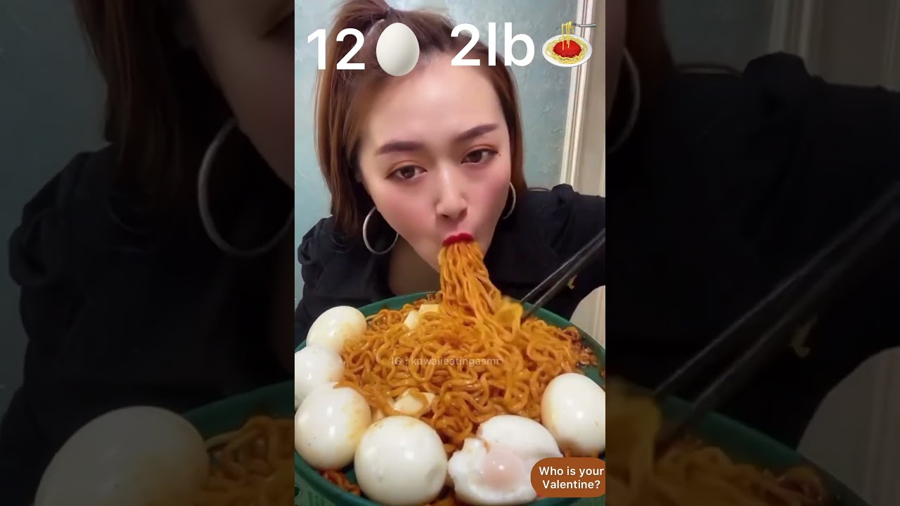 Eating Challenge Queen ( 12 eggs and 2lb pasta ) | #asmr #food #funny #eating #shorts