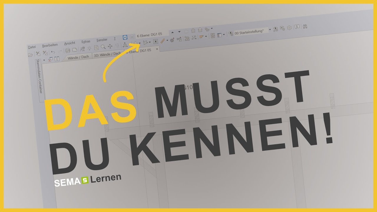 Wände und Hölzer in der K-Ebenen erstellen [SEMA-SOFT lernen]