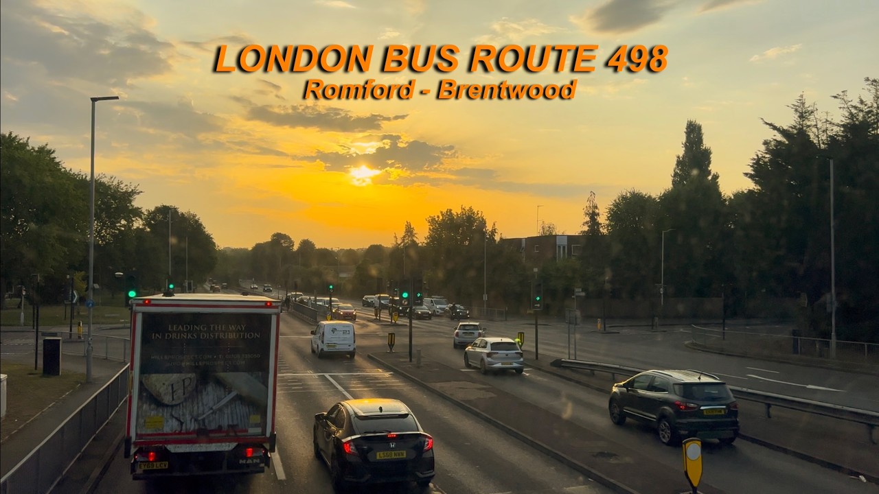 London Bus Route 498 | Queen's Hospital | Romford To Brentwood Sainsbury's | Sunrise Bus Ride