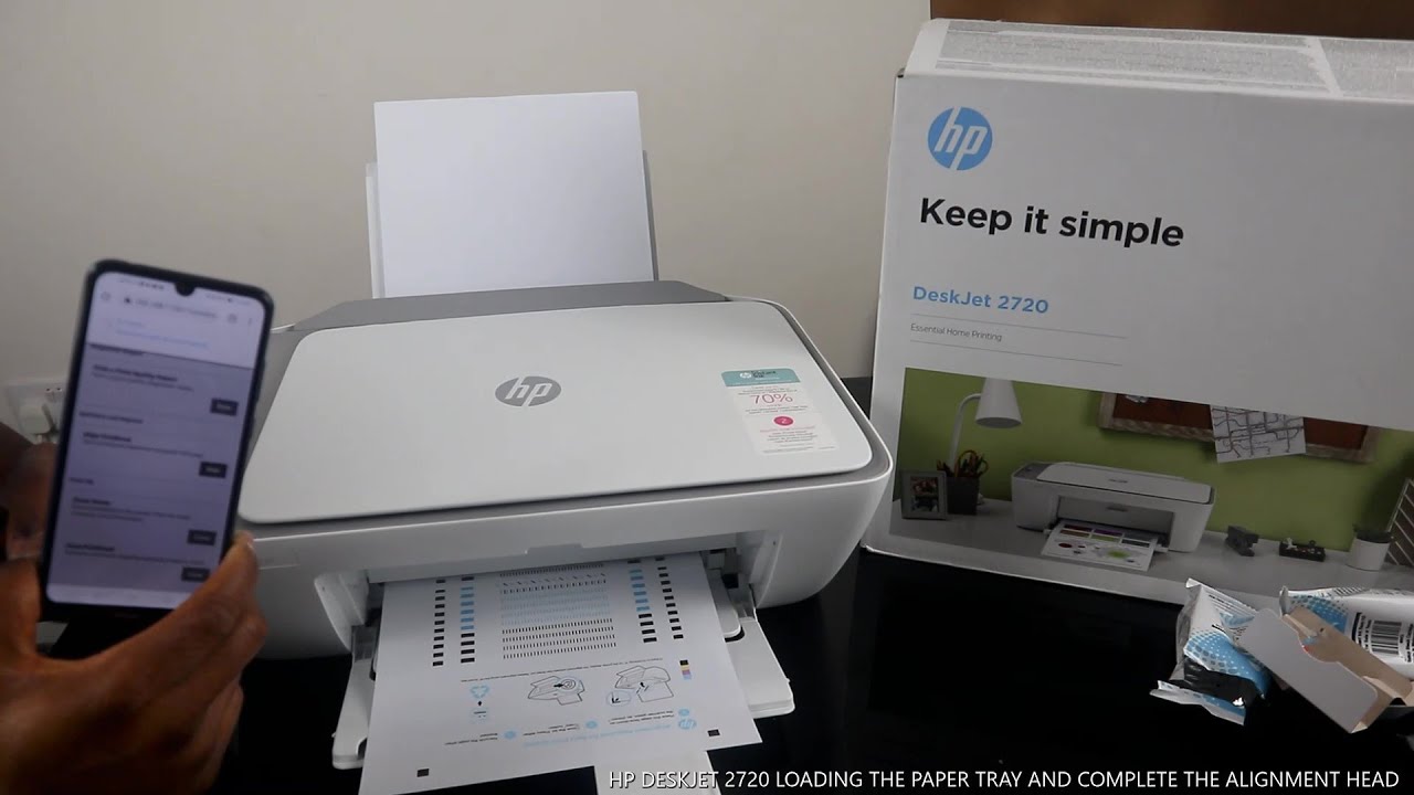 HP DESKJET 2720 LOADING THE PAPER TRAY AND COMPLETE THE ALIGNMENT  HEAD