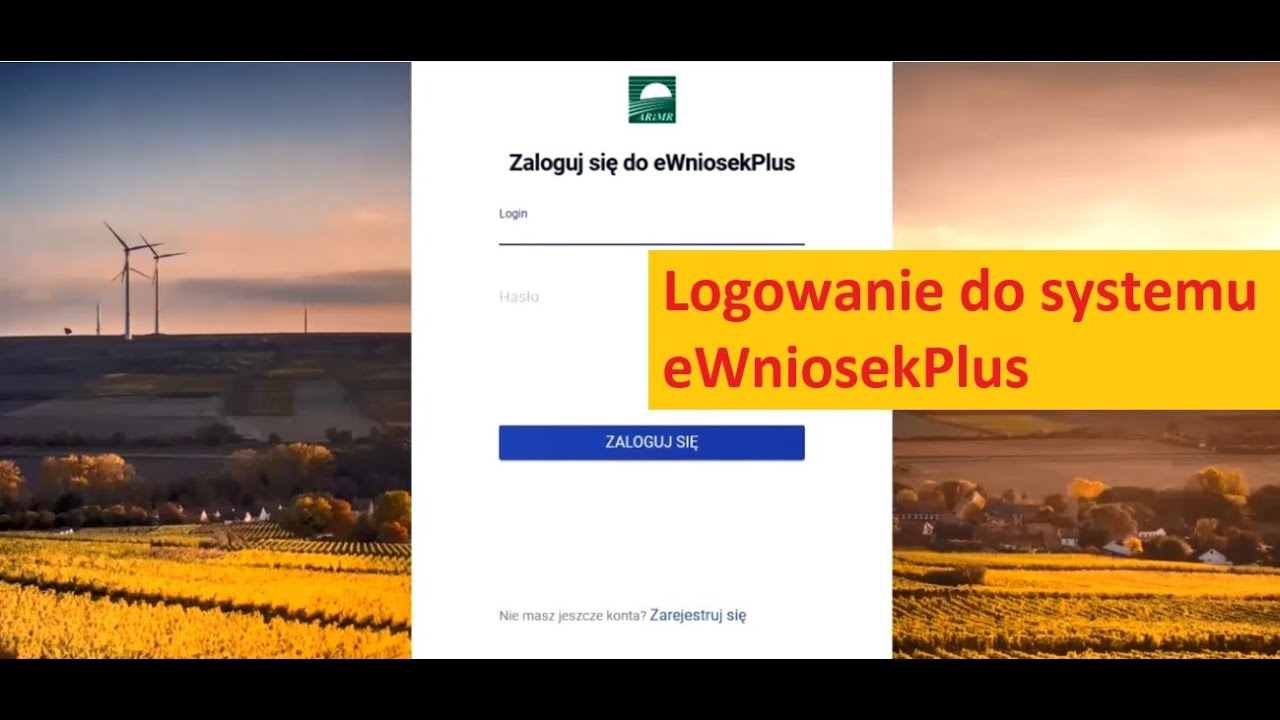 Logowanie do eWniosekPlus 2020 ARiMR
