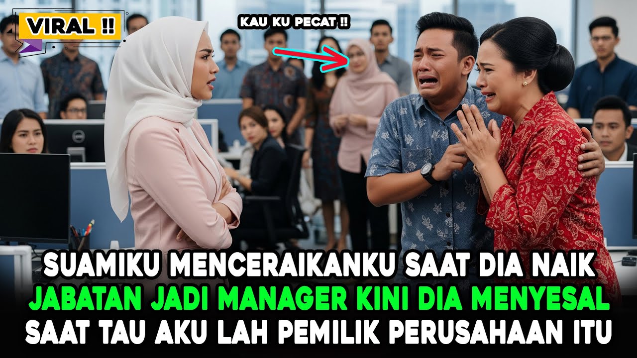 SUAMIKU MENECERAIKANKU SAAT NAIK JABATAN DIA SYOK SAAT TAU AKU SIAPA #novelromantis #drama