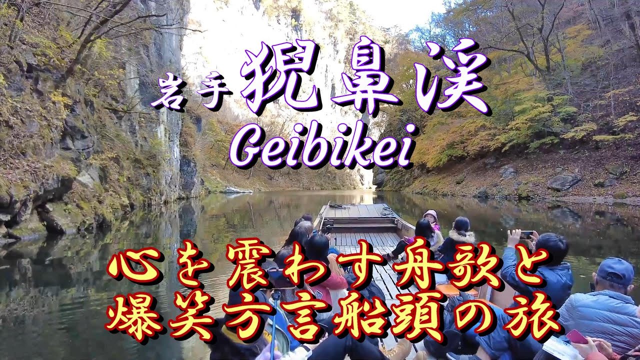 【紅葉⑫】岩手猊鼻渓舟下り　爆笑方言船頭と心を震わす舟歌の旅！　#猊鼻渓　#舟下り　#砂鉄川　#大猊鼻岩　#舟歌　#運玉　#爆笑船頭　#カルガモ軍団　#船頭　#絶景スポット