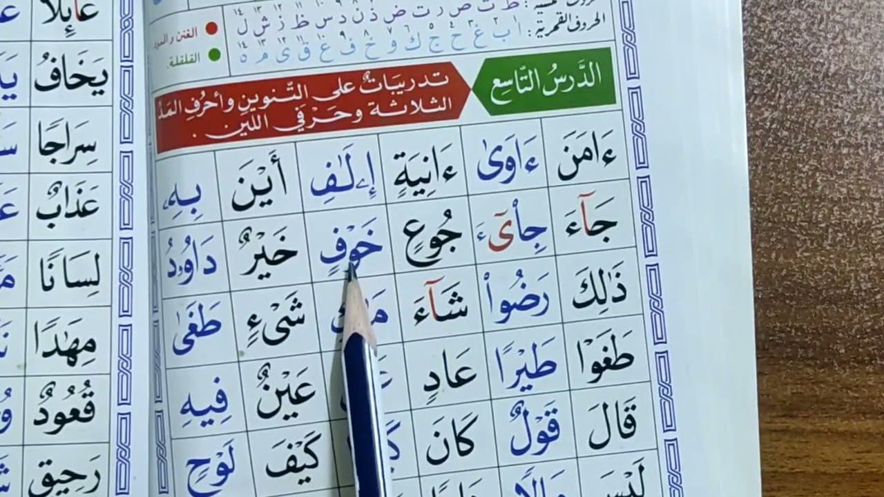 القاعدة النورانية ( الدرس التاسع) مامۆستا ( سهام علي)