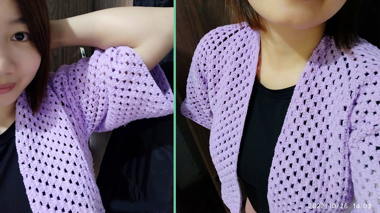 Móc áo khoác len / Crochet a jacket / Hexagon crochet