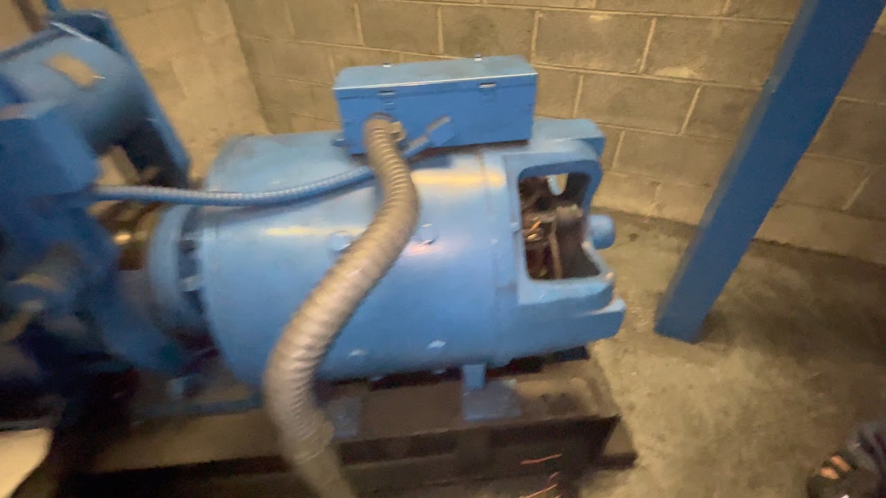 (Service Elevator) Awesome Dover DC Traction Elevator Machine Room