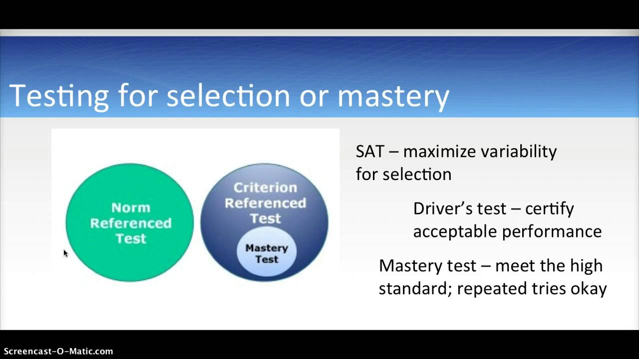 Evaluation and Assessment - Key Concepts