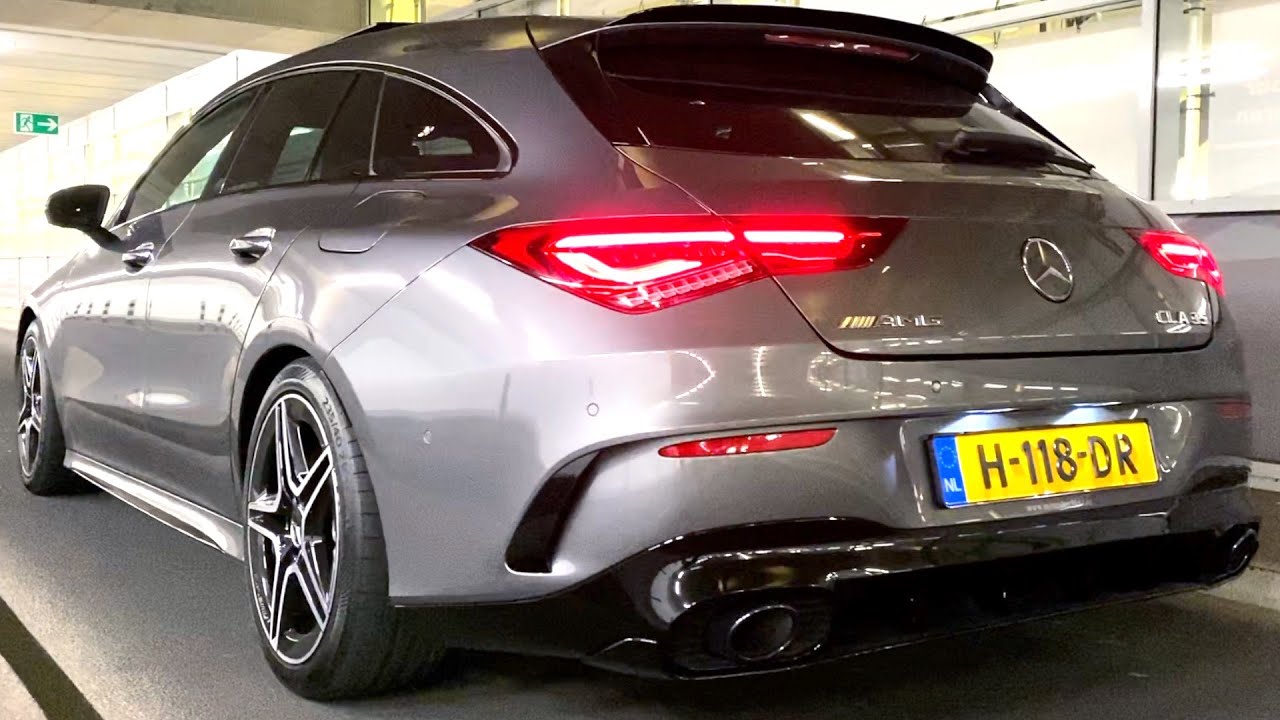 Mercedes AMG CLA 35 НОЧЬ Обзор Драйв Звук Съёмка Интерьер Информационно-развлекательная система