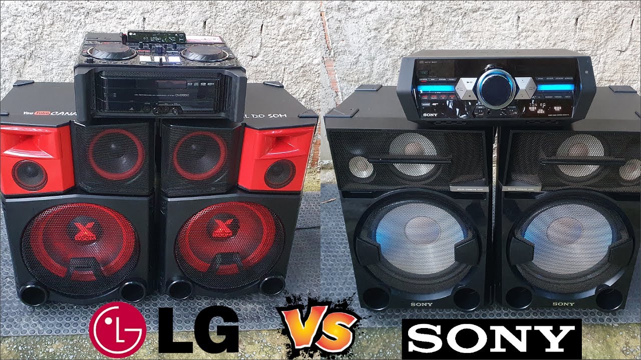 LG 9950 VS SONY SHAKE 77.  DUELO EM ÁREA ABERTA COM VOLUME NO MÁXIMO!