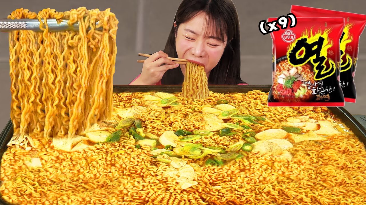 Шоу с корейской острой лапшой быстрого приготовления ㅣramen MUKBANG