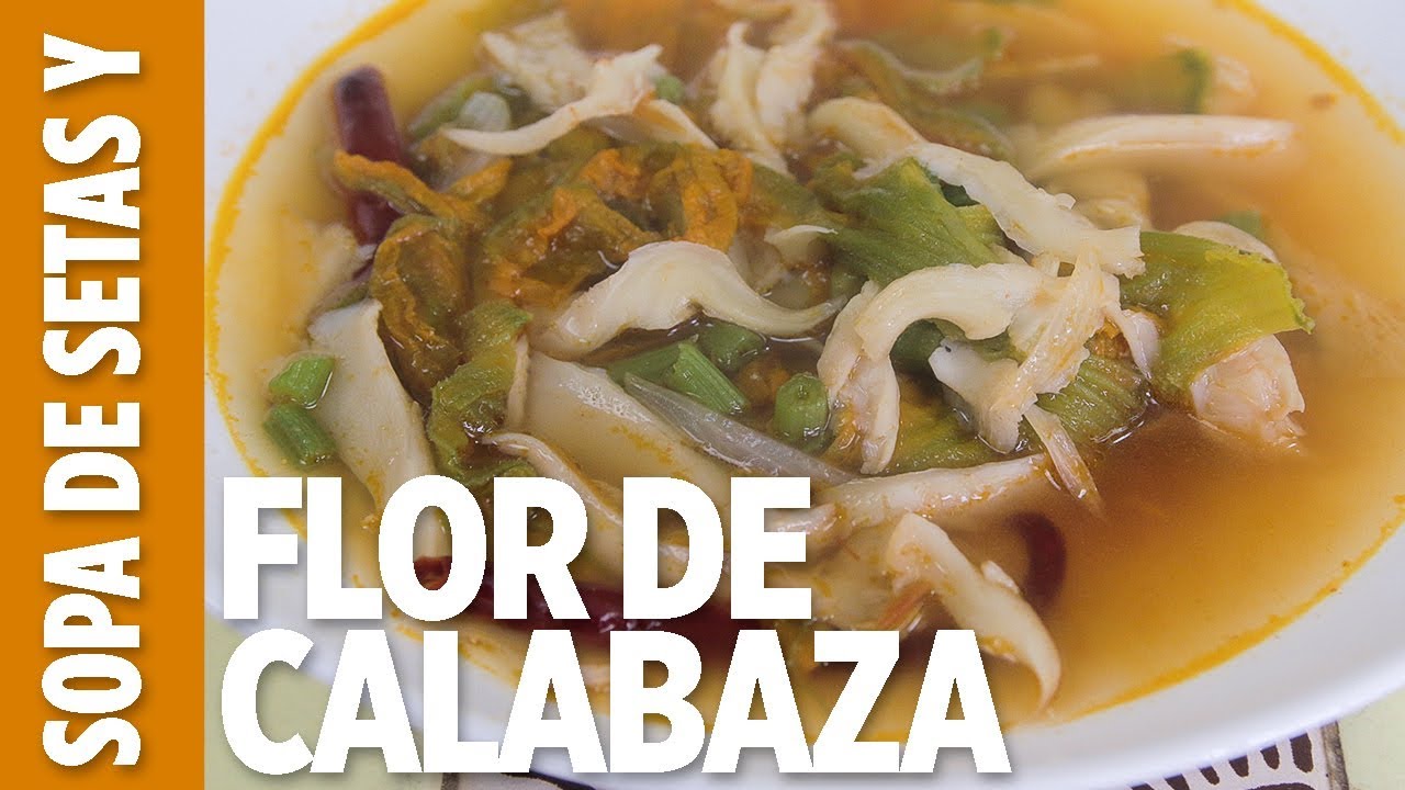 Sopa de flor de calabaza y setas 💜💜💜 Las Recetas de Rosy