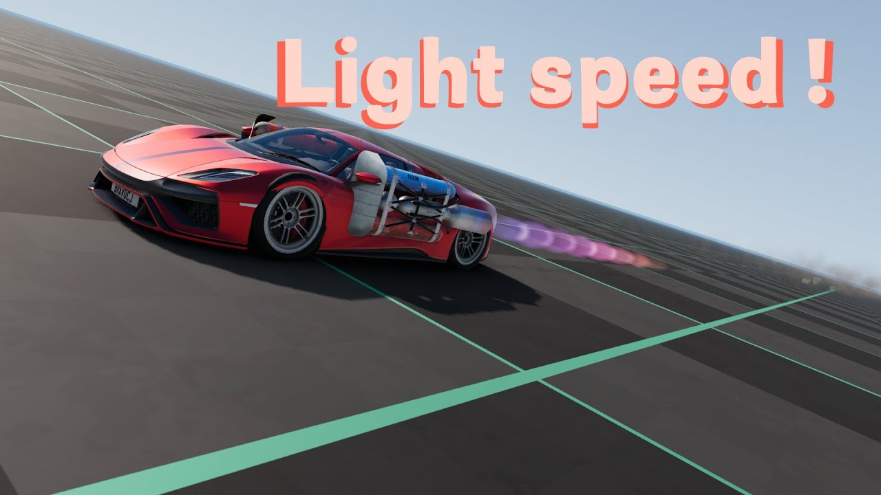 I made a light speed car (Beam NG drive)