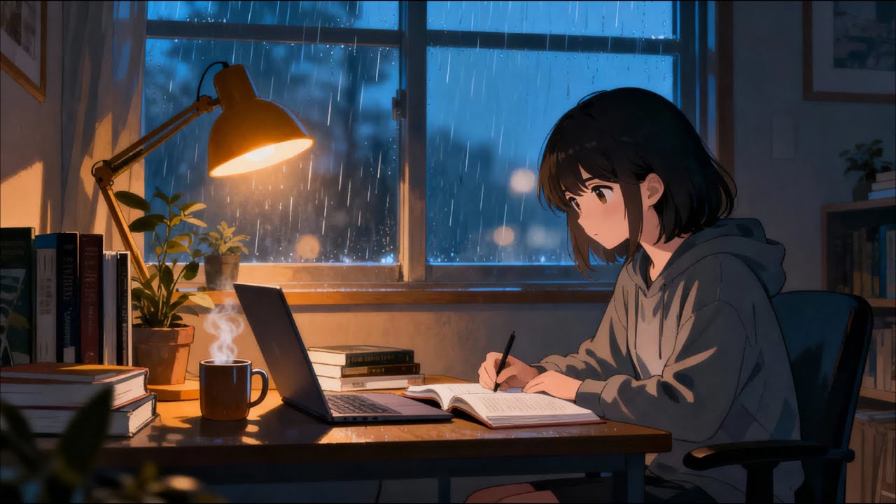 midnight rain in the attic 🌧️ lofi hip hop mix