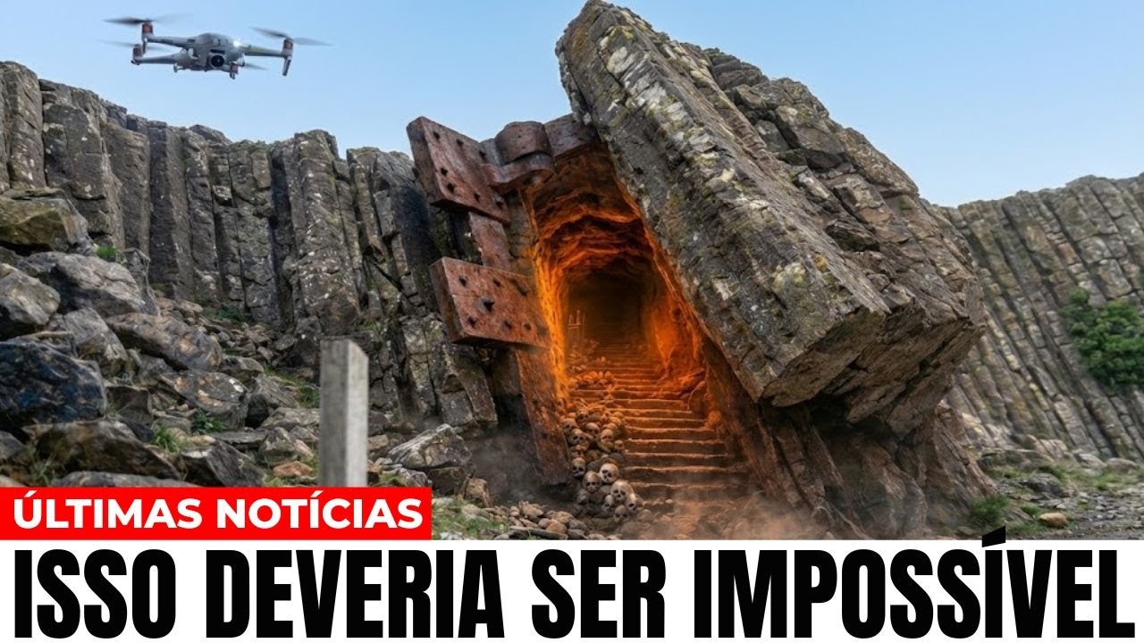 Historiadores zombaram da porta de pedra móvel na Irlanda até drones filmarem