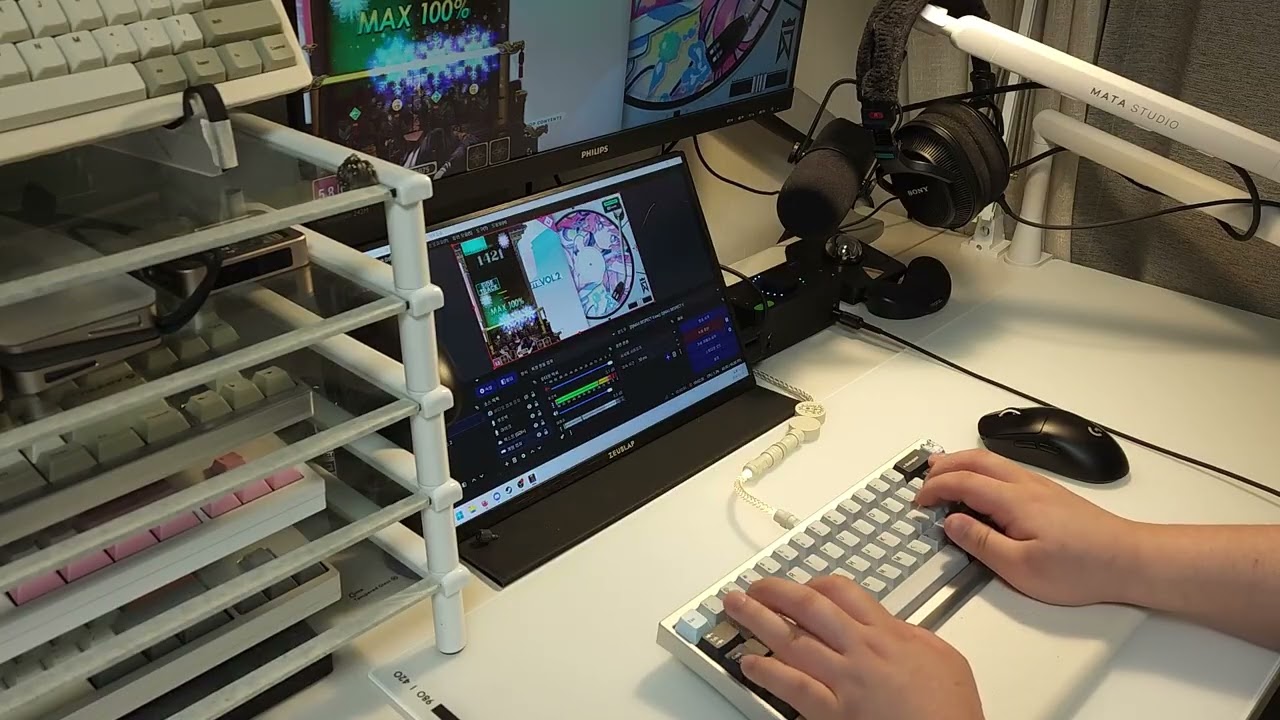 RAE Adamas (Cherry MX2A Black) 리듬게임 타건음 무편집 Ver.