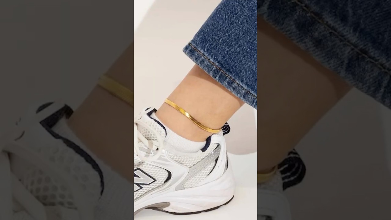 Snake chain anklet ✨ #jewelry #viralvideo #anklets #18kgoldplated #ytshorts #viralreels #haul