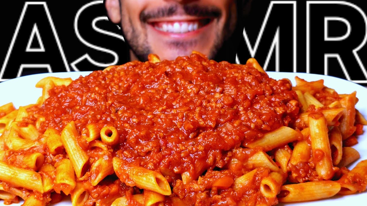 ASMR PENNE BOLOGNESE PASTA (EATING SOUNDS) NO TALKING MUKBANG