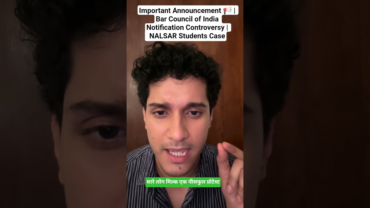 Important Announcement 📢 | Bar Council of India Notification Controversy | NALSAR Students Case