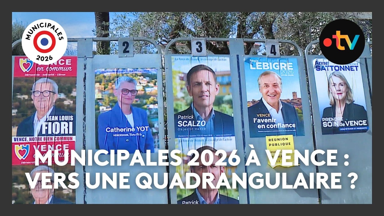 Municipales 2026 à Vence : une quadrangulaire et aucune alliance en vue