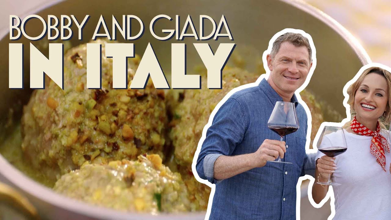 Giada De Laurentiis Eats Pistachio Mortadella Meatballs | Bobby and Giada in Italy | Food Network