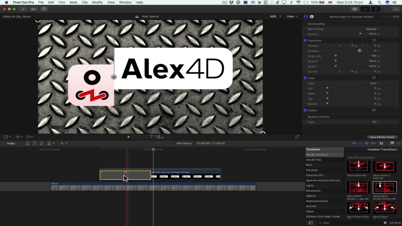 120 Alex4D Animation Transitions for Final Cut Pro X