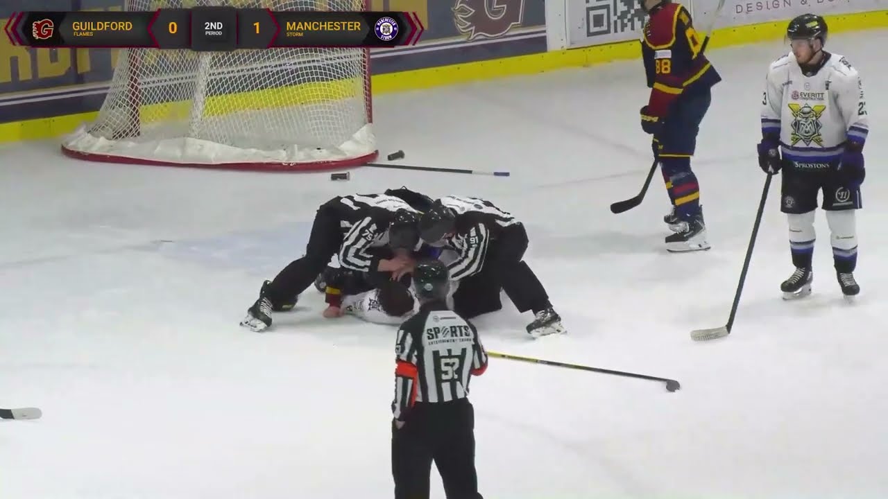 Jake Coughler vs Brad Jenion EIHL fight 27-12-25
