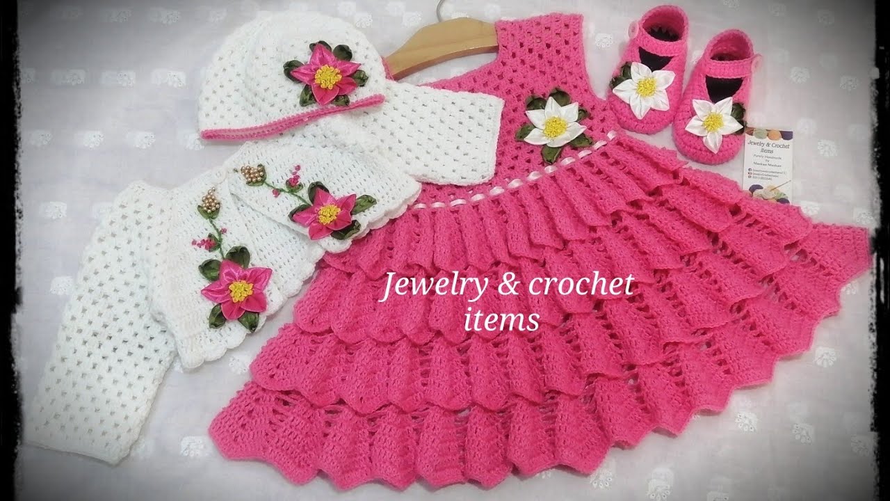 Crochet Lacy Dress With Top