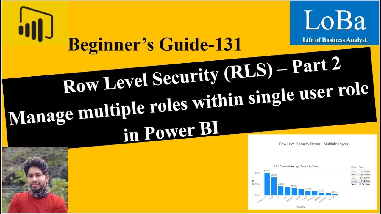 Power BI Advanced Row Level Security Part 2 | Dynamic Row Level Security in PBI| RLS  in Power BI