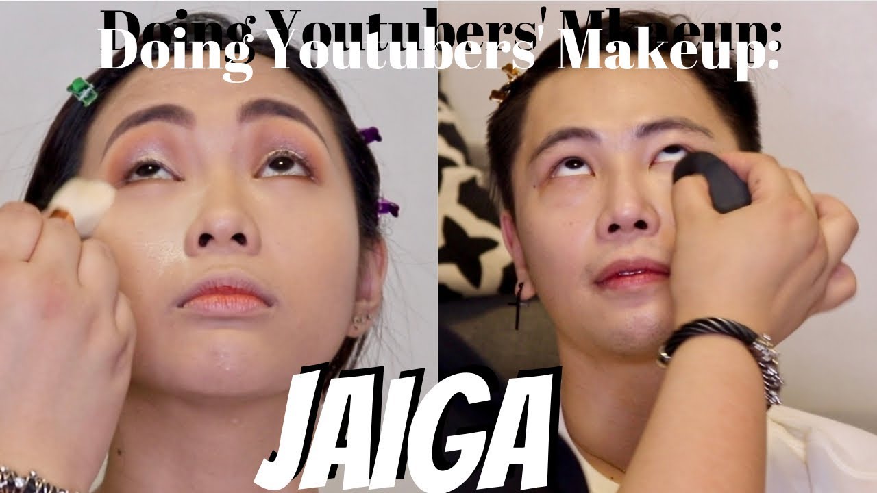 Doing Youtubers' Makeup: JAIGA (Neutral Smokey and Men's Grooming) | Teena Arches