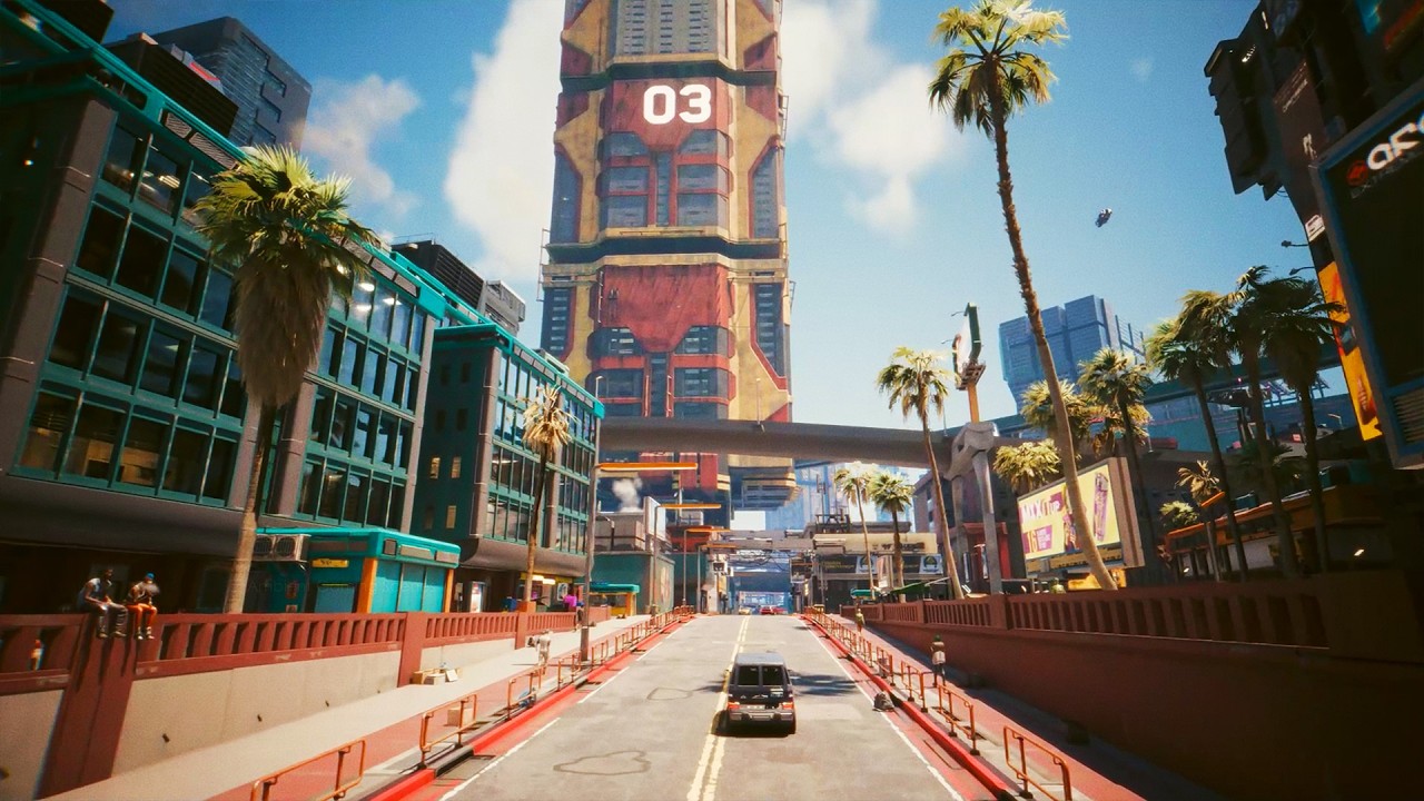 Cruising Through Night City in Broad Daylight - Cyberpunk 2077