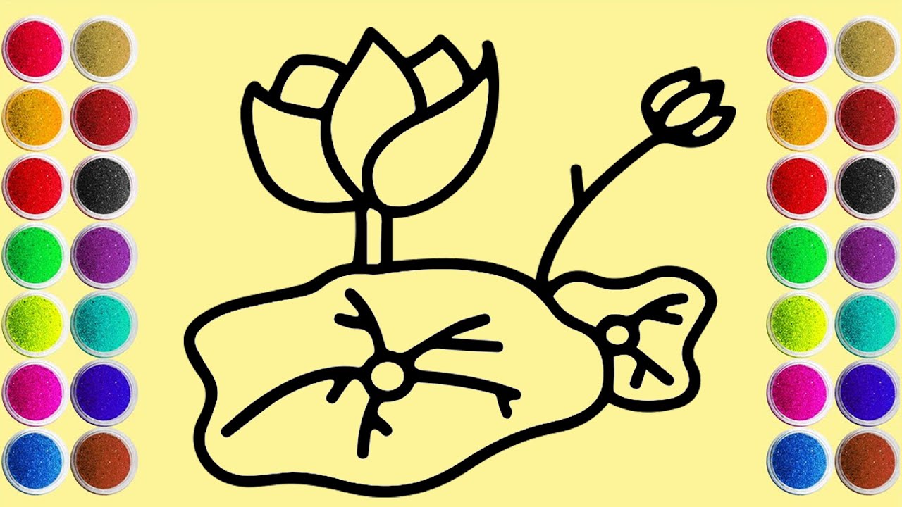 Relax and enjoy this satisfying sand painting of a cute lotus | easy step by step tutorial