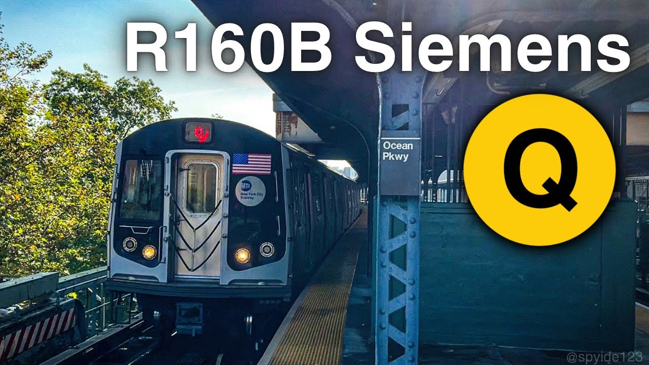 ᴴᴰ⁶⁰ NYC Subway: Manhattan & Coney Island-Bound (Q) Trains @ Ocean Parkway w/ Battery Run