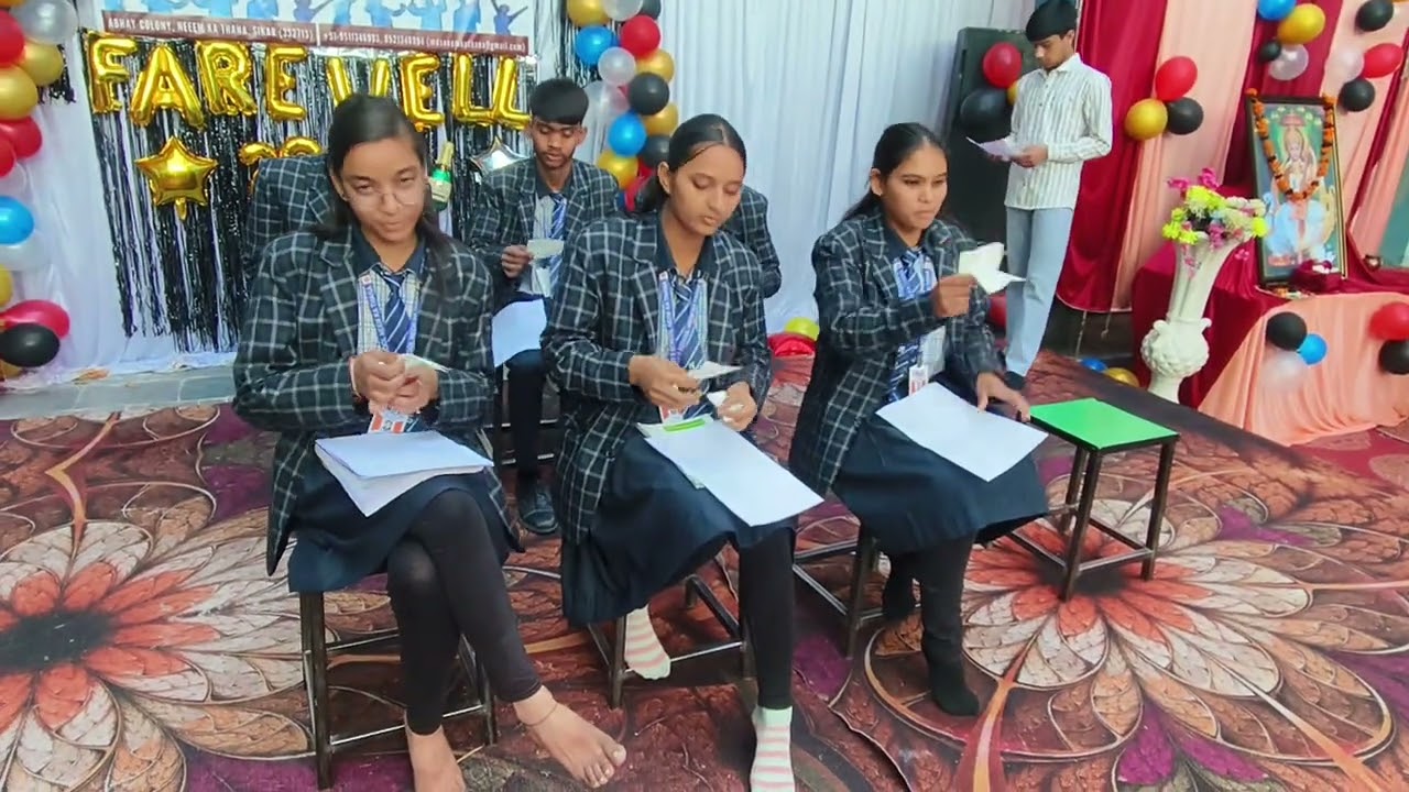 Skit on School Life by Students of Class - XI in Farewell Party at MDS School - Neem Ka Thana