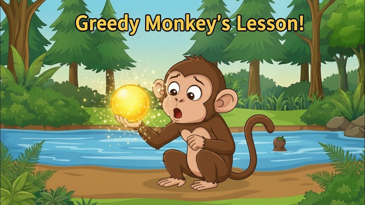 Greedy Monkey & Magic Fruit | Hindi Animal Moral Story