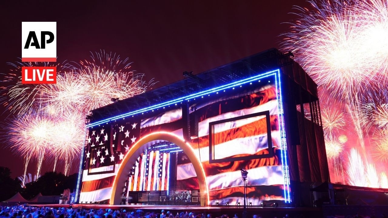 LIVE: July 4th fireworks show after Trump's speech in Washington, DC