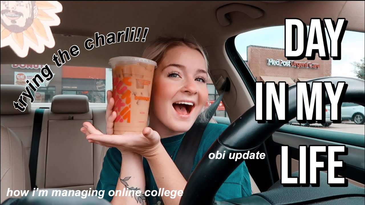 DAY IN MY LIFE: trying the charli d’amelio drink, how i manage online college, & obi update