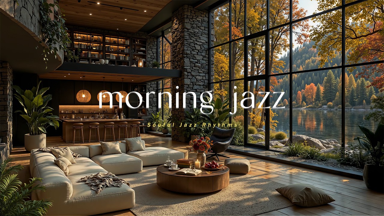 Glasshouse Coffee Ambience With Morning Jazz | Relaxing Piano Jazz With Nature Therapy To Working