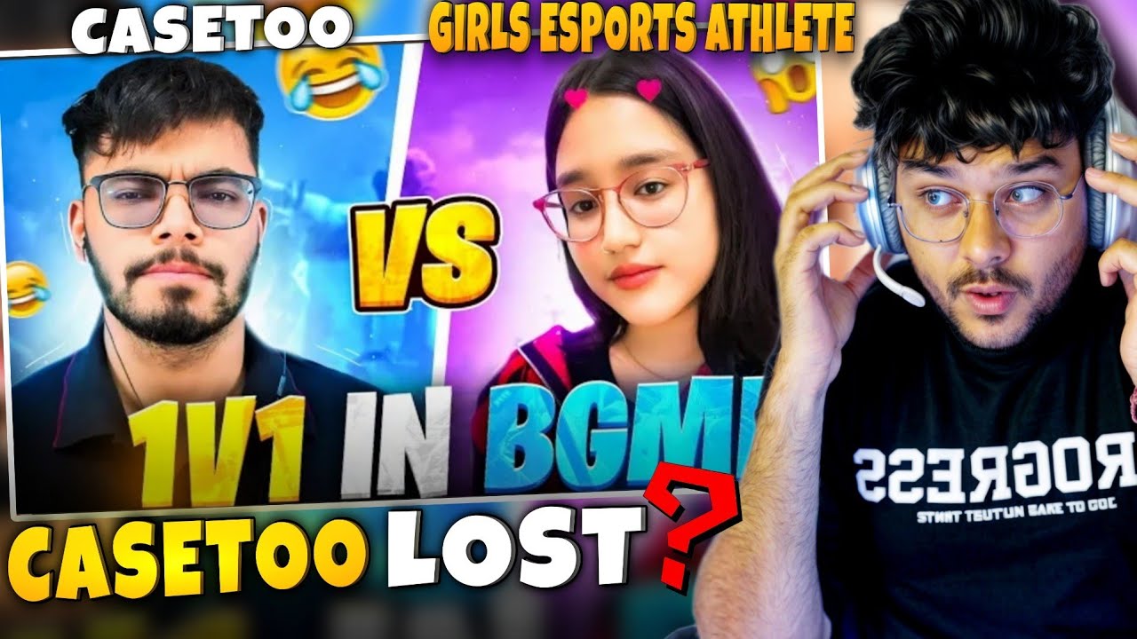 RANDOM GIRL🤩 CHALLENGE  CASETOO FOR 1v1 TDM | REACT WITH THOR🤣